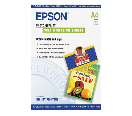 Epson Photo Quality Ink Jet Paper samolepÃ­cÃ­ 167 g/m2
