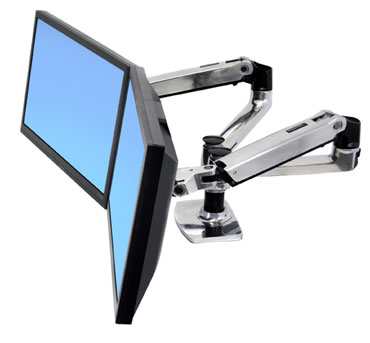 ERGOTRON LX Dual Side-by-Side Arm, stojan stolní pro 2 LCD max. 24"