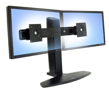 ERGOTRON NF DUAL DISPLAY LIFT STAND černý - duální stolní stojan pro LCD