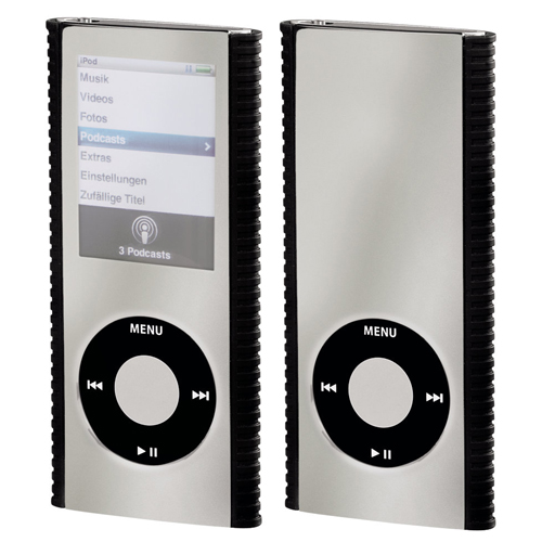 Hama Reflex Crystal pouzdro pro iPod nano 4G, stříbrno-černé