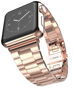 HOCO Grand, řemínek pro Apple Watch 38mm, růžově zlatá ocel