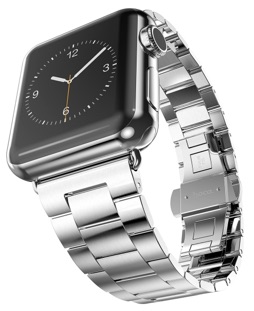 HOCO Grand, řemínek pro Apple Watch 38mm, stříbrná ocel