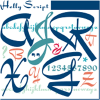 Holly Script OpenType Mac/Win CE