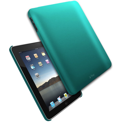 ifrogz Luxe Lean, plastové pouzdro pro iPad 1G, modrozelené