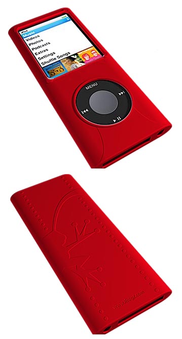 ifrogz Wrapz, silikonové pouzdro pro iPod nano 4G, červené