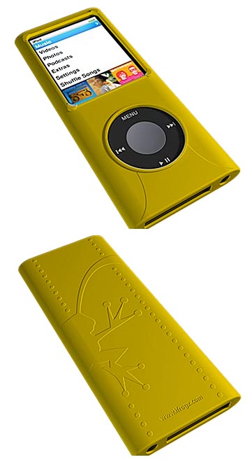 ifrogz Wrapz, silikonové pouzdro pro iPod nano 4G, žluté