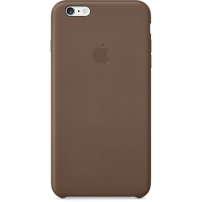 iPhone 6 Plus Leather Case - olivově hnědé kožené pouzdro