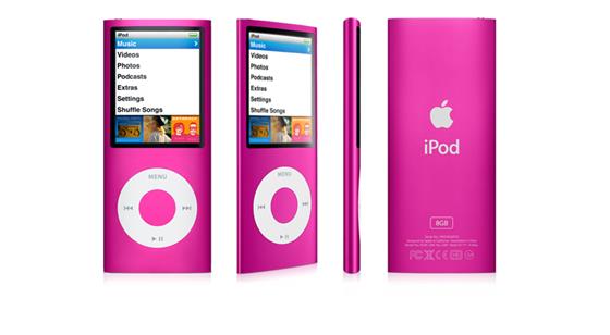 iPod nano 16GB růžový (4G) + obal a USB kabel navíc zdarma