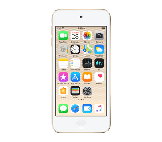 iPod touch 128GB, zlatý