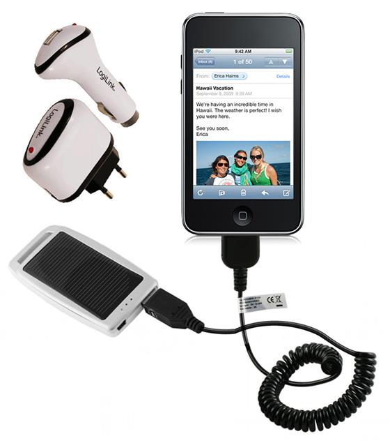 iPod touch 64GB (3G) + zdarma zdroj do sítě (220V), do auta a solární nabíječka
