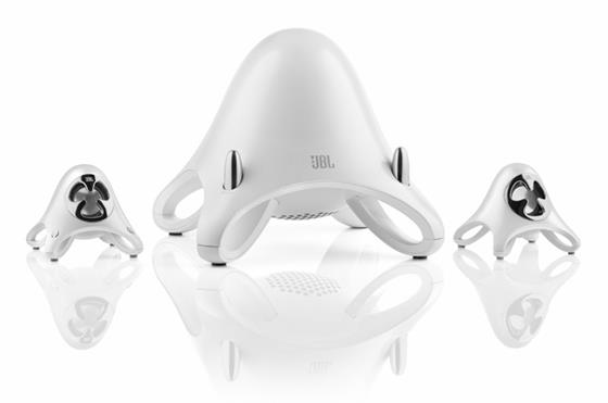 JBL Creature III White - bílé reproduktory se subwooferem