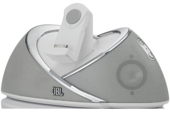 JBL OnBeat - bílé reproduktory pro iPad, iPhone a iPod (s dock konektorem)