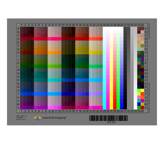 Kalibrační terč IT8 pro skenery, ISO v. 2019