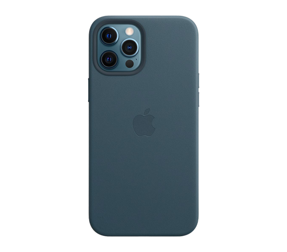 Kožený kryt s MagSafe na iPhone 12 Pro Max – baltsky modrý