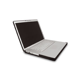 Macally Bookshell Pro - trvalý ochranný obal s koženým povrchem pro MacBook Pro 15" - černý