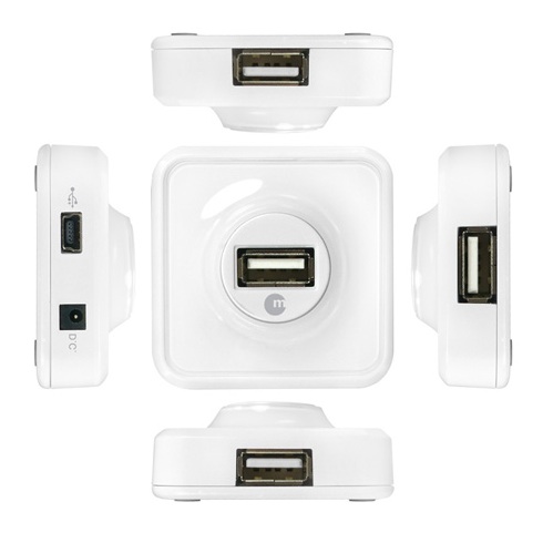 Macally DotHub - stolní napájený hub USB 2.0 (4 porty)