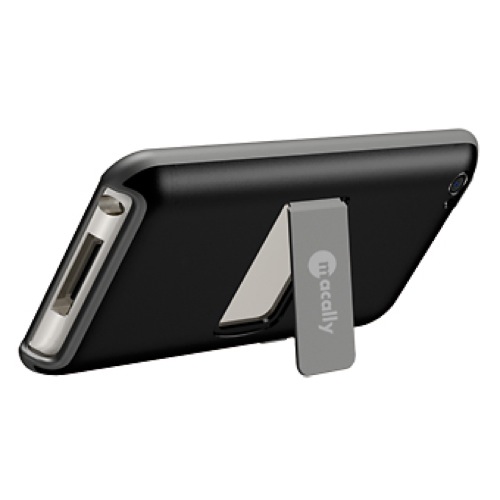 Macally KickStand, plastový kryt pro iPod touch 4G, černo-šedý