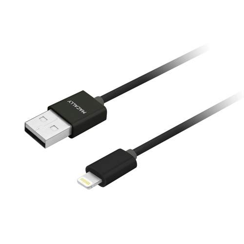 Macally USB kabel s konektorem Lightning (1,8m), černý