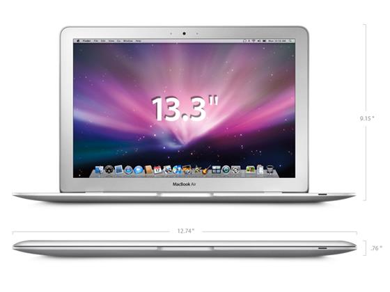MacBook Air 13.3" 1.8 Core 2/2 GB/64 GB SSD/CZ kl. (IE) DEMO
