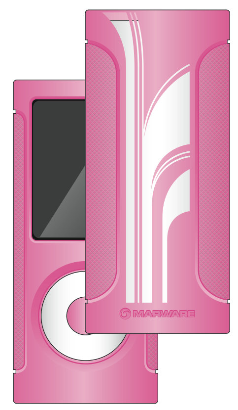 Marware Sport Grip™ Extreme pro iPod nano 4G, růžovo-mléčné pouzdro