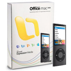 Microsoft Office 2008 Mac SME vč. českých doplňků + černý iPod nano 8GB ZDARMA!