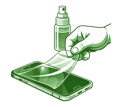 Nalepení skla na iPhone