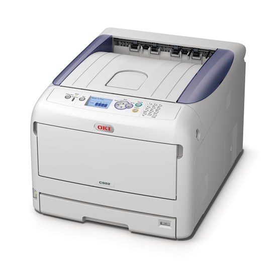 Oki C822n, LED, A3, 23/23 ppm, ProQ2400 dpi, USB 2.0, Ethernet, 256 MB