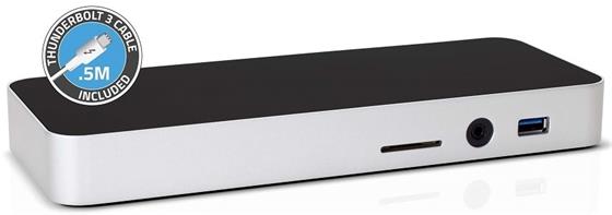 OWC Thunderbolt 3 hliníkový dock pro MacBook (Pro) - stříbrný
