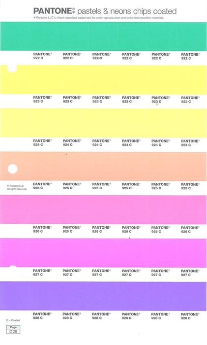 PANTONE Pastel & Neons Chips Coated
