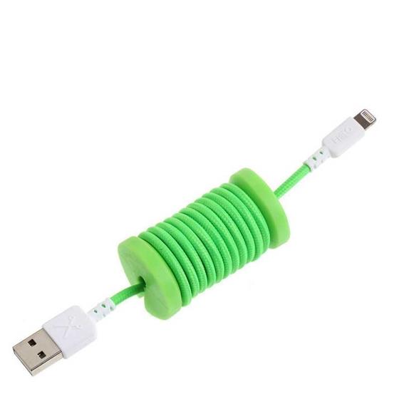 PHILO Spool textilní Lightning kabel, zelený