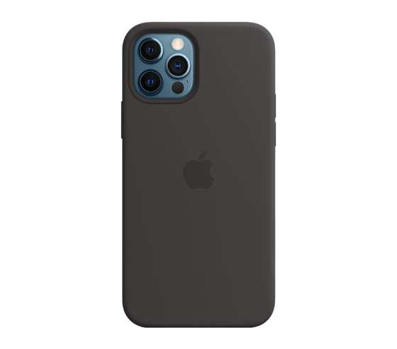 Silikonový kryt s MagSafe na iPhone 12 Pro Max – černá