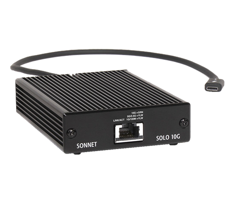 Sonnet Solo Thunderbolt 3 na 10Gb Ethernet Adapter