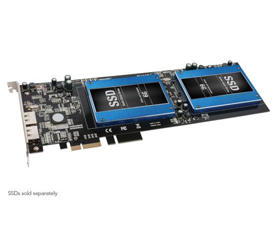 Sonnet Tempo SSD Pro Plus 6Gb/s SATA Dual 2.5" SSD PCIe 2.0 Card with eSATA Ports