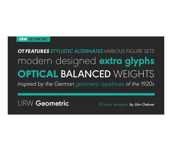 URW Geometric® Volume OpenType Mac/Win CE