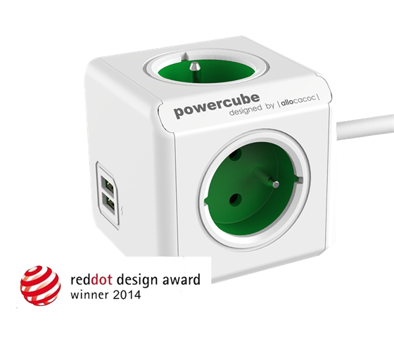 Zásuvka prodlužovací PowerCube EXTENDED USB, Green