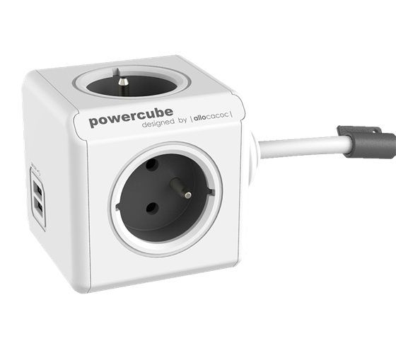 Zásuvka prodlužovací PowerCube EXTENDED USB, Grey