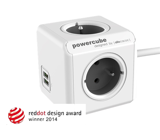 Zásuvka prodlužovací PowerCube EXTENDED USB, Grey