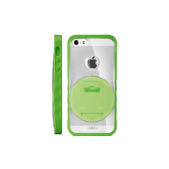 Zerochroma VarioClear, obal se stojánkem pro iPhone SE/5S/5, zeleno-průhledný